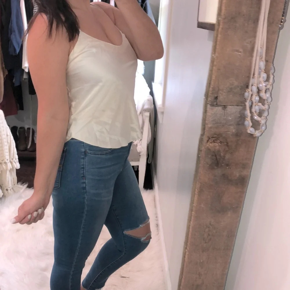 CALVIN Klein vintage small/medium ivory silky top